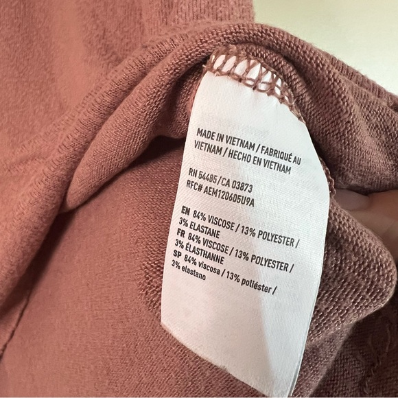 American Eagle Soft & Sexy Plush Lace-Up Shoulder Long Sleeve Top XS - Picture 6 of 6